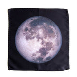 Full Moon Pocket Square, Space Hanky. Cyberoptix