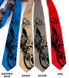 Motorcycle Neckties, black print.