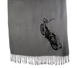 motorcycle print scarf