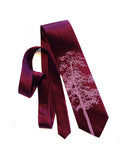 Custom color Aspen necktie: Radiant orchid on spiced wine