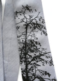 Aspen Necktie: Black silver linen tie. By Cyberoptix