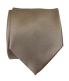 Mushroom solid color necktie, dark brown tie by Cyberoptix Tie Lab