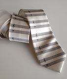 Music Manuscript Paper Necktie: cream.