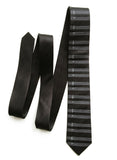 black music manuscript paper herringbone silk necktie