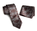 Carlyle print necktie and pocket square