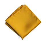 Mustard Yellow Pocket Square. Solid Color Satin Finish, No Print, by Cyberoptix