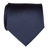 Navy Blue solid color necktie, dark blue tie by Cyberoptix Tie Lab