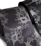 Neuron necktie. Dove on charcoal, black tie.