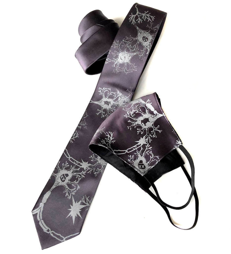 Neuron Face Mask, axon & dendrite fabric face cover