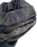 Neuroscience Scarf. Dove grey on charcoal.