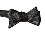 Black and grey New Orleans map print self tie bow tie, by Cyberoptix.