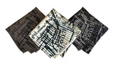 NYC & Brooklyn map print pocket squares, by Cyberoptix.