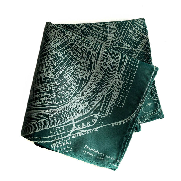 New Orleans Map Pocket Square, by Cyberoptix