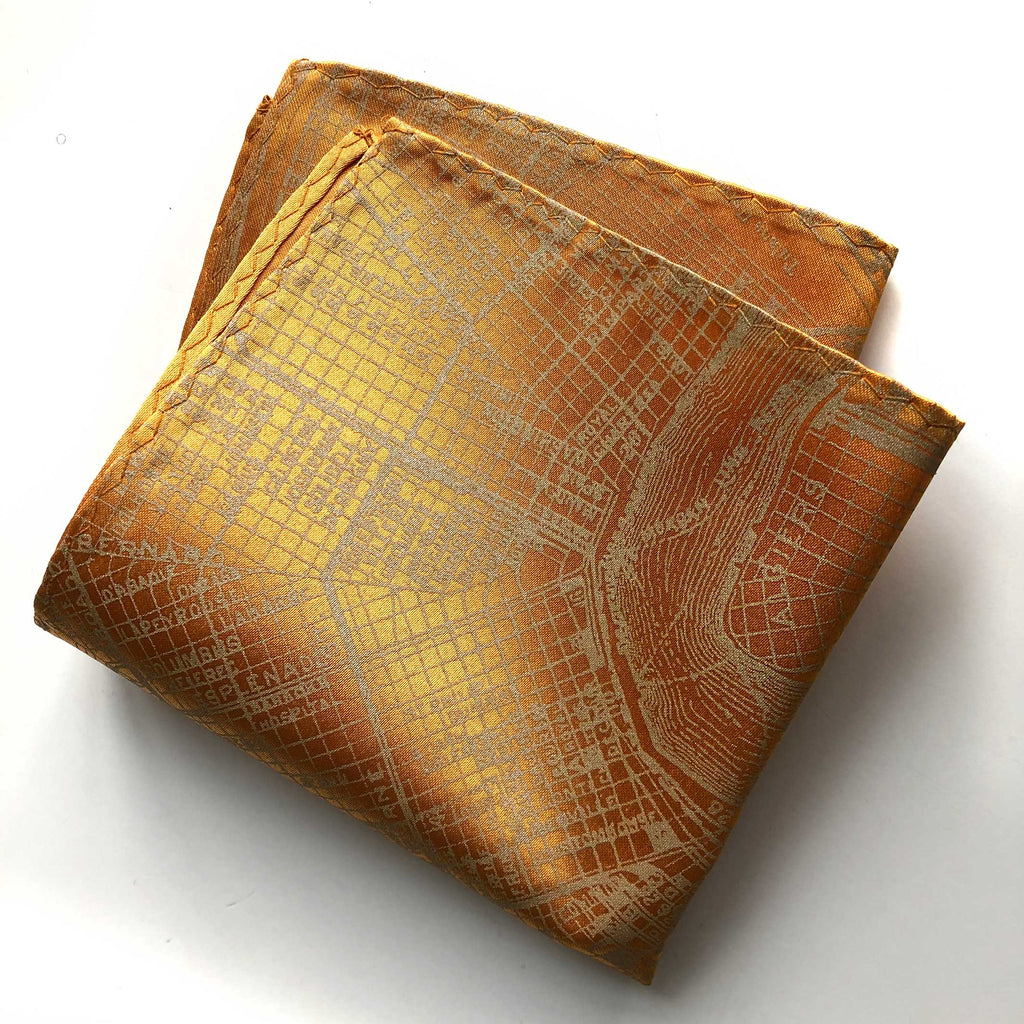 New Orleans Map Pocket Square, by Cyberoptix