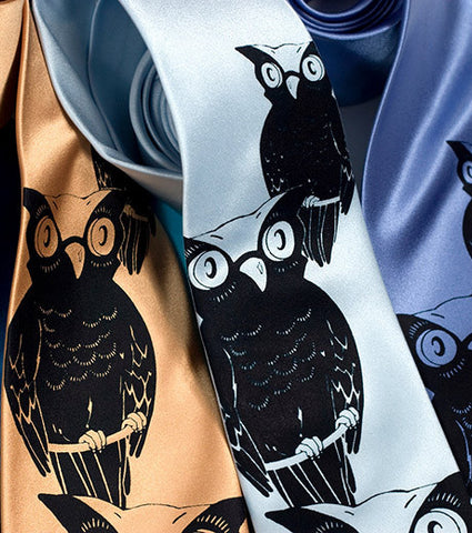 Night Owl Silk Necktie