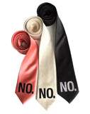 No Print neckties, by Cyberoptix Tie Lab, in rose, cream and black