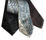 NYC Map Print Neckties, by Cyberoptix
