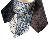 New York City Map Print Neckties, by Cyberoptix