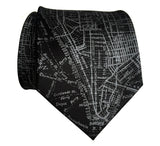 Black New York City Map Necktie, by Cyberoptix