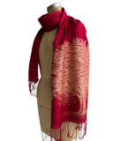 Oak Tree Red Pashmina, Gifts for Nature Lovers, by Cyberoptix