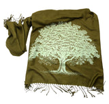 Oak Tree Pashmina Scarf, Gifts for Nature Lovers, by Cyberoptix