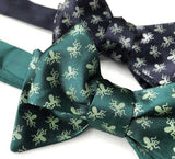 Octopus Print Bow Ties, emerald green & navy blue. by Cyberoptix