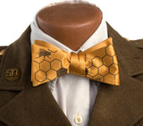 Honeybee Bow Tie, mustard yellow.