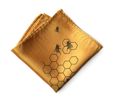 Honeybee Hive Pocket Square. "Oh Honey!"