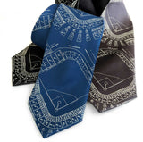 Old Tiger Stadium, Navin Field Blueprint Neckties, Historic Detroit Ties.  Cyberoptix