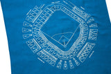 Teal Blue Tiger Stadium Pashmina, Historic Detroit Linen-Weave Scarf, by Cyberoptix