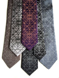 Op Art Triangles Necktie, Psychedelic Pattern Print Tie, by Cyberoptix