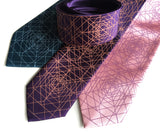 Purple op art neckties