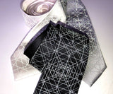 Op Art Triangles Reflective Ink Necktie, by Cyberoptix