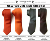 Solid Color Silk Ties, No Print. 60+ Colors! Standard & Narrow Size