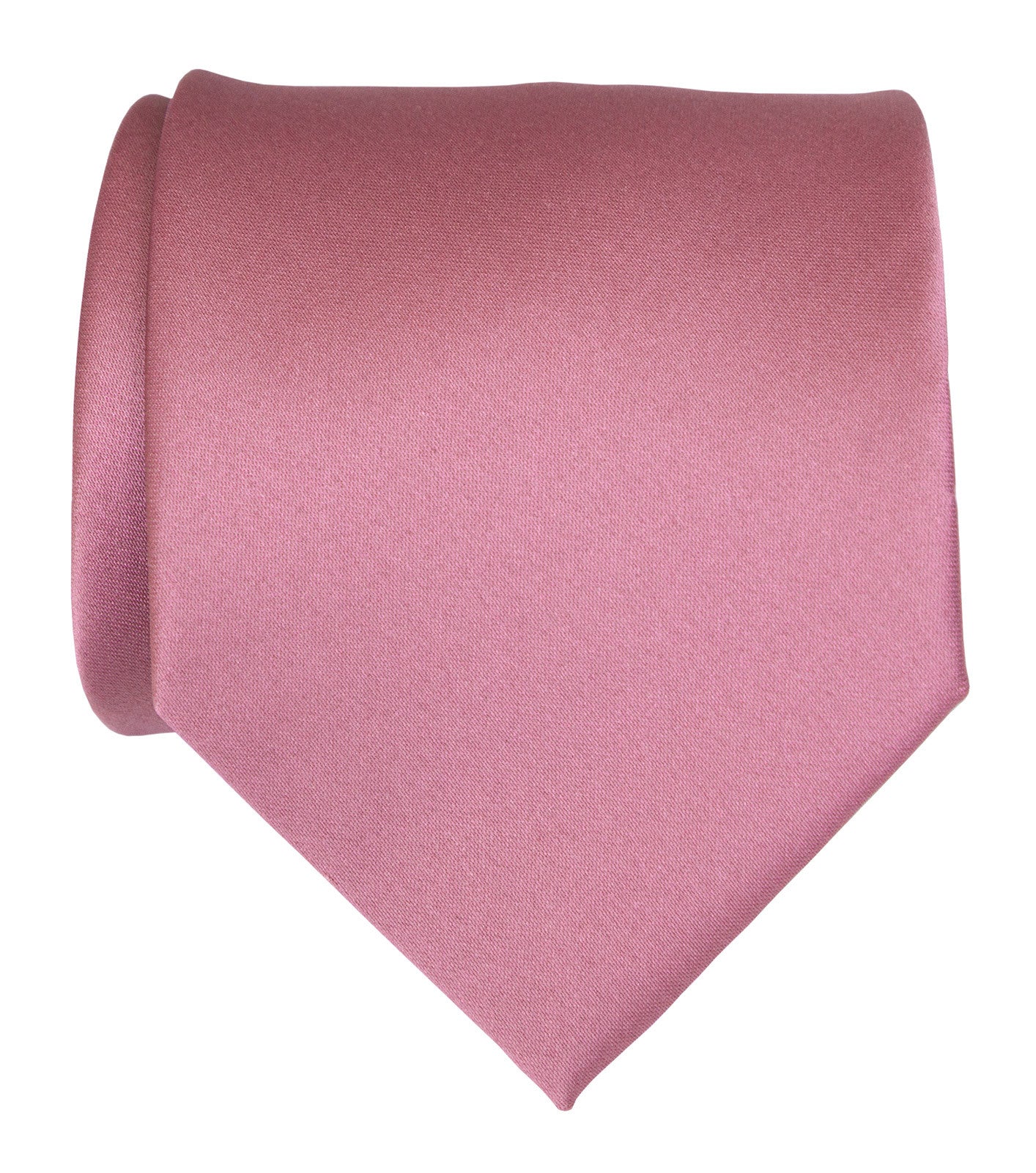 Orchid Necktie. Purple Pink Solid Color Satin Finish Tie No Print