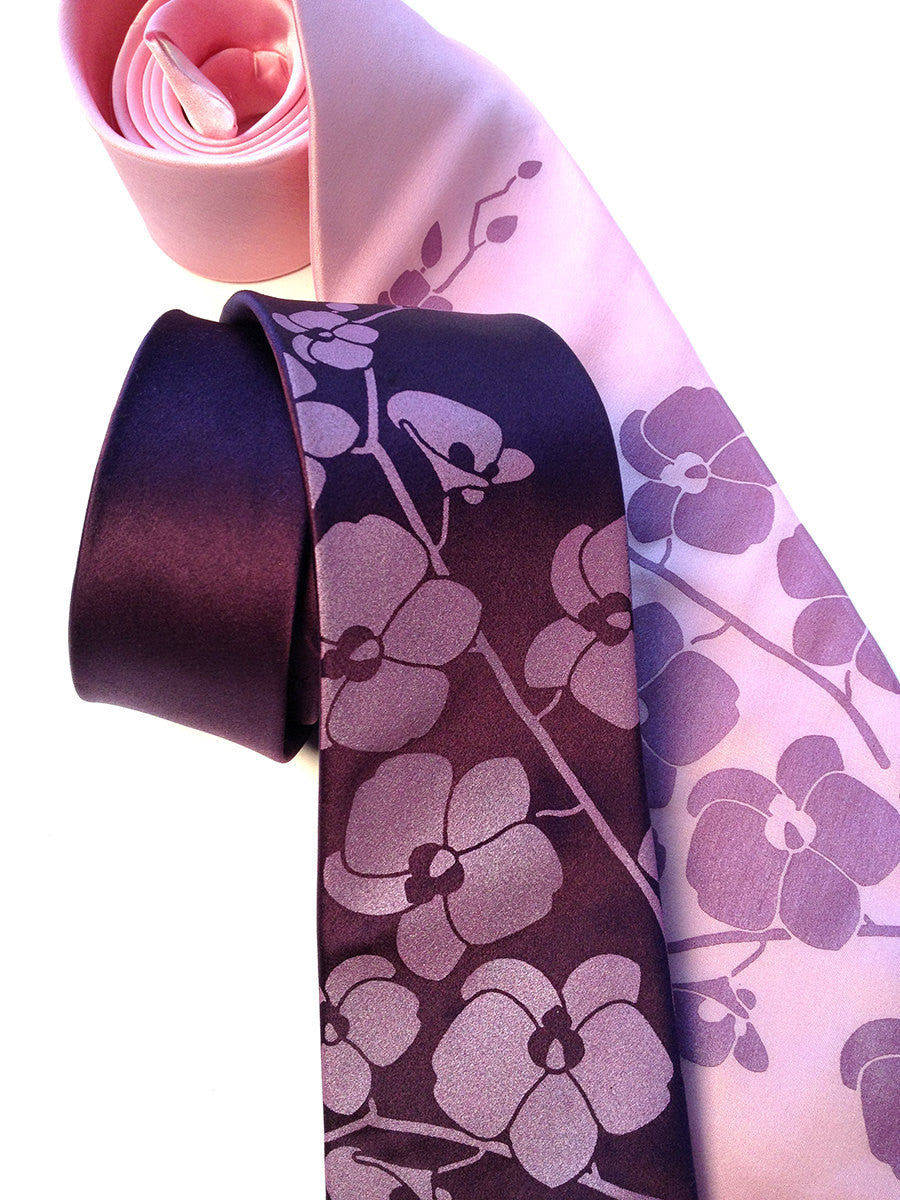 Orchid Flower Necktie, by Cyberoptix