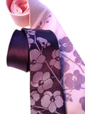 Orchid Necktie: Radiant orchid on eggplant, pink.