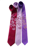 Orchid Neckties: Radiant orchid on raspberry, lavender, purple.