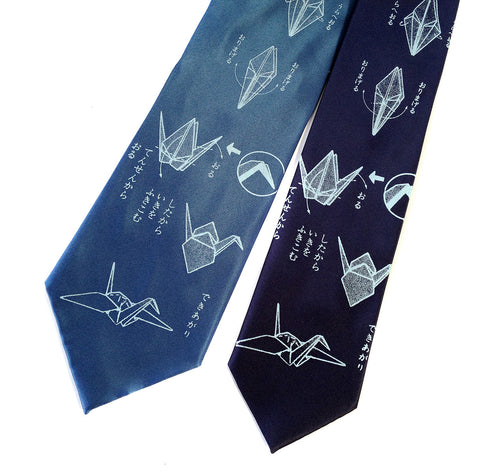 Origami Crane Silk Necktie