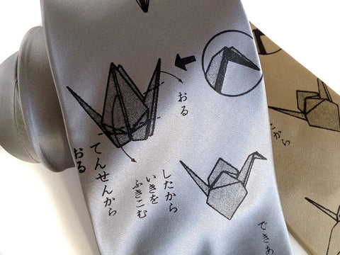 Origami Necktie, Paper Crane Tie
