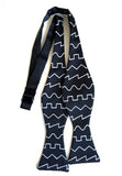 black sound waves bow tie