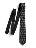 black and white oscillator necktie