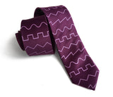 Oscillator Waves necktie. Square, saw, triangle & sine wave tie