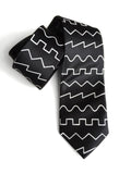 Oscillator Waves necktie. Square, saw, triangle & sine wave tie