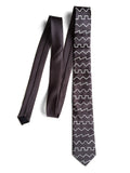 Oscillator Waves necktie. Square, saw, triangle & sine wave tie