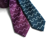 Sound waveform neckties, peacock and spiced wine