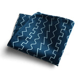 peacock blue oscillator pocket square