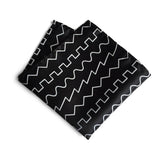 black and white oscillator pocket square