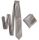 Light Grey Solid Color Pocket Square. Oyster Satin Finish, No Print, by Cyberoptix