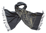 Packard Motor Plant Engineering Blueprint Pashmina Scarf, Gifts for Car Lovers, by Cyberoptix